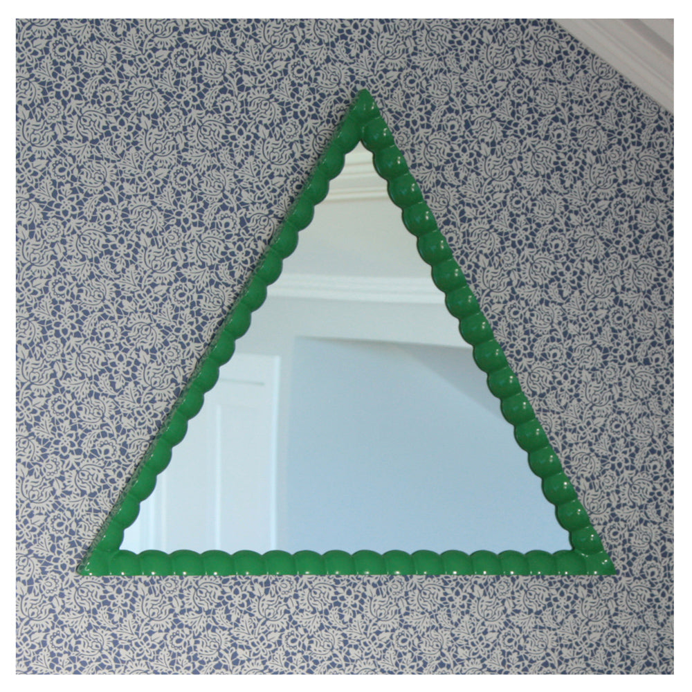 Spindle Mirror - Triangle Green