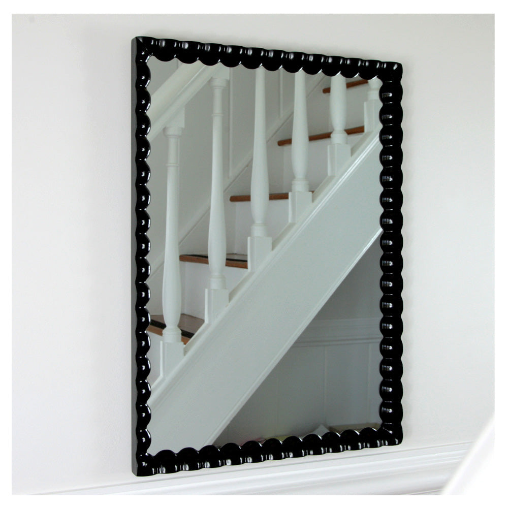 Spindle Mirror - Rectangle Black